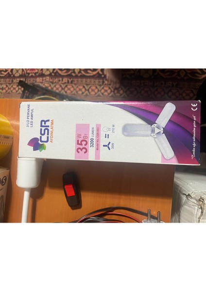 Pervane Katlanabilir Ayarlanabilir Beyaz LED Ampul E-27 Duy Pervane Ampul Tekli Cool White E27 LED A