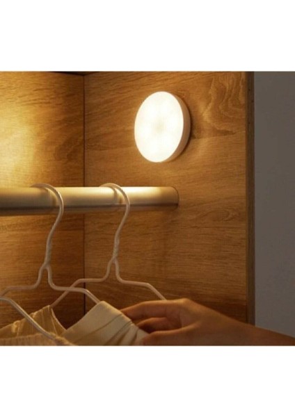 Şarjlı Hareket Sensörlü Mıknatıslı Dolap Içi LED Aydınlatma Spot LED Işık Tekli Cool White G6.35 LED
