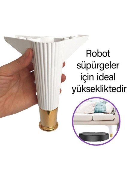 8 Adet Golden Ayak 15 cm Beyaz Altın Gold Mobilya Kanepe Sehpa Ünite Koltuk Ayağı Baza Ayak Ayakları fiyatları