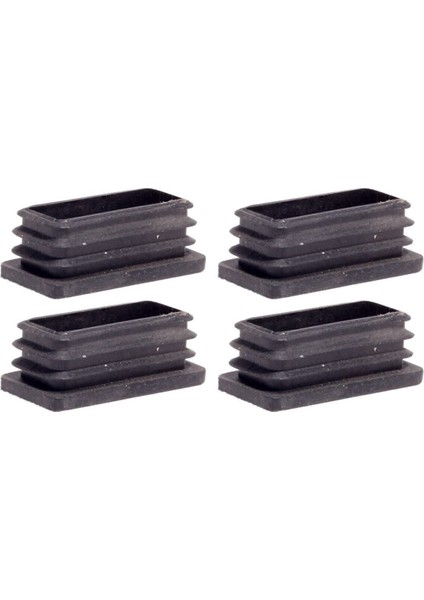 20X60 mm Plastik Dikdörtgen Içe Geçme Profil Tapası (Kutu) (4 Adet) Gri