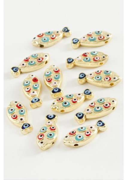 Resveq Balık Nazar Mineli Bileklik ve Kolye Ucu Aparatı 1 Adet-Sarı fiyatları