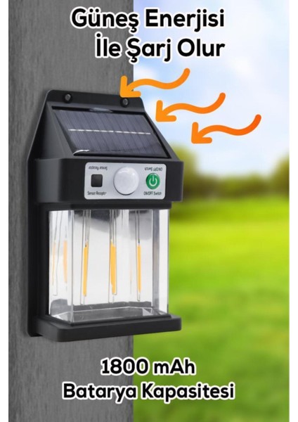 3 Ledli Güneş Enerjili Sensörlü Duvar Lambası A A+++'tan D'ye Cn fiyatları