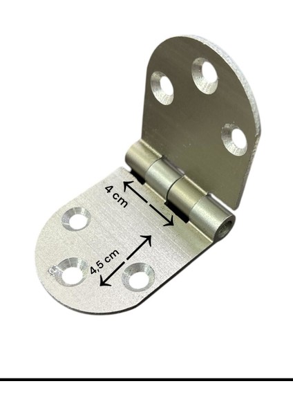 Yüksel Oval Alüminyum Kasa Menteşesi 4 cm Tekli Tr