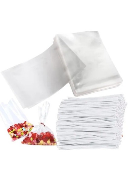 Poşet Ağzı Bağlama Teli Klips Tel 500 Adet 9cm Beyaz 1 x 10 500'LÜ Hediye Paketi fiyatları