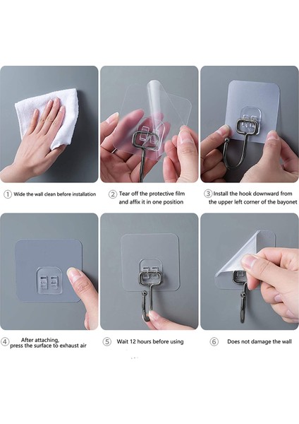 Mutfak Için Siyah Güçlü Yapışkan Kancalar, Yapışkanlı Askılar Için Duvar Askıları ( 1 Adet Fiyatıdır modelleri