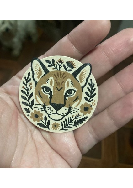 Yuvarlak Keychain Puma Tarzı Sanat Iskandinav (Özelleştirilebilir Tasarım) fiyatları