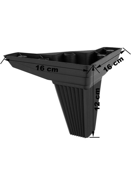 Mobilya Koltuk Ayağı Baza Çekyat Chester Oturma Grubu Ayağı Elmas Siyah 12 cm 4 Adet Masa Ayakları S fiyatları