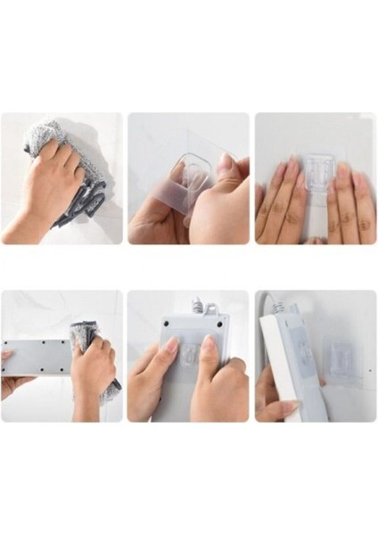 Geçmeli Klips Eşya Sabitleme Askısı 2 Set Duvar Pano Askısı Güçlü 2 Li Set Askı Şeffaf modelleri