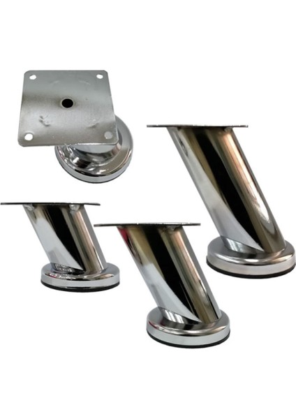 Dereceli Eğimli Dolap Ünite Vestiyer Ayağı Krom 6 cm (4 Adet) Masa Ayakları Gümüş modelleri