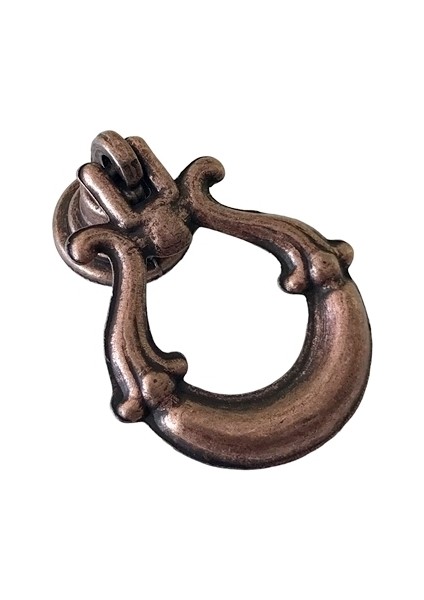 Mobilya Dolap Sallama Düğme Sarkaç Kulp Antik Bakır Eskitme Ay Sarkaç Mobilya Kulpları Beyaz