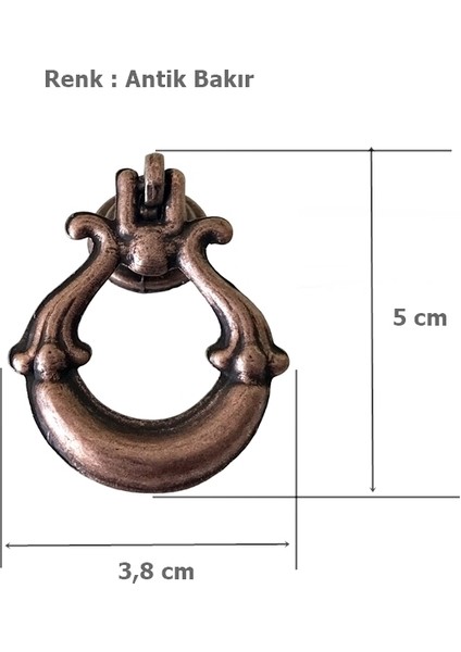 Mobilya Dolap Sallama Düğme Sarkaç Kulp Antik Bakır Eskitme Ay Sarkaç Mobilya Kulpları Beyaz fiyatları