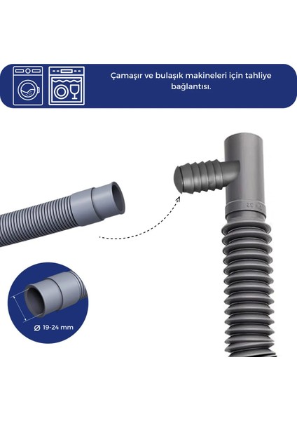 Çamaşır ve Bulaşık Makine Girişli Körüklü Lavabo Sifonu Lavabo Sifonu Lavabo Sifonu Sifon Lavabo Gid fırsatları