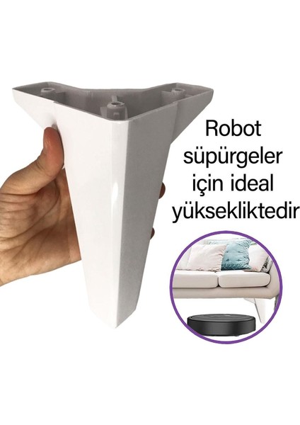 4 Adet Serdivan 15 cm Beyaz Lüx Mobilya Kanepe Sehpa Ünite Koltuk Ayağı Baza Ayak Masa Ayakları Beya fiyatları