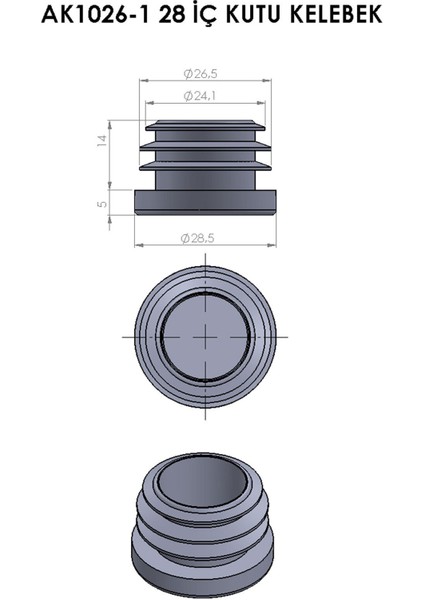 28 mm Plastik Yuvarlak Içe Geçme Profil Tapası (Kutu) (4 Adet) Keçeler fiyatları