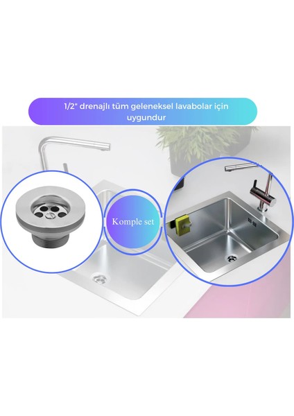 Çamaşır ve Bulaşık Makine Girişli Körüklü Lavabo Sifonu Lavabo Sifonu Lavabo Sifonu Sifon Lavabo Gid