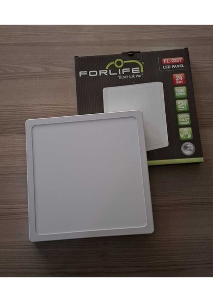 Beyaz Ledli 24 Watt Kare Sıva Üstü LED Panel Tavan Armatürü Spot LED Lamba Adaled Tr fırsatları