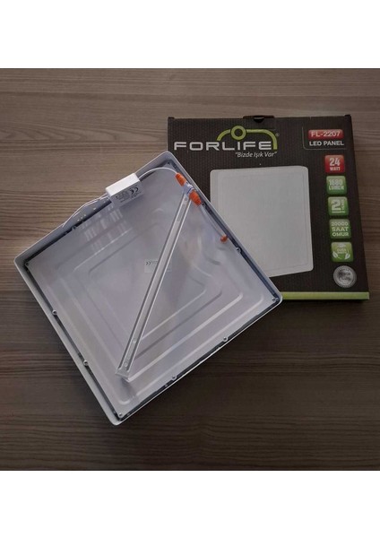 Beyaz Ledli 24 Watt Kare Sıva Üstü LED Panel Tavan Armatürü Spot LED Lamba Adaled Tr indirimleri