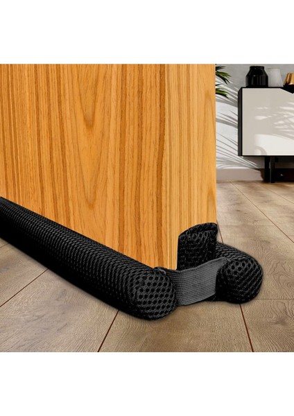 Kapı Altı Rüzgar Önleyici, Kapı-Pencere Bantları Siyah Yıkanabilir Tr Nemli Bir Bezle Silin