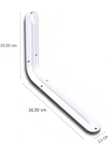 Raf Altı Raf Ayağı Konsol L Demir Beyaz 19,5*26,5 cm Raf Altı Beyaz fiyatları