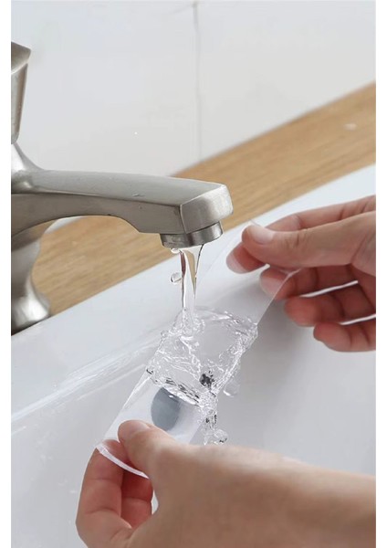 Nano Bant Çift Taraflı Bant Şeffaf Yeniden Kullanılabilir Su Geçirmez Iz Bırakmaz Çerçeve Bandı 1 mt