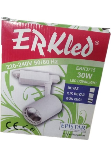 ERK3715 Beyaz 30 Watt LED Downlight 220-240V 50/60 Hz Gün Işığı Gün Işığı LED 30 Watt fiyatları