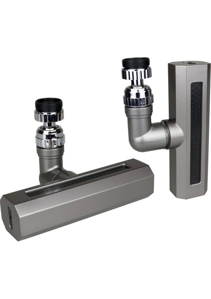 Siyah Geniş 360 Derece Dönebilenoynar Başlık - 4 Mod Perlatör Şelale Musluk Ucu KTX-3288 (5165) 2 Yı