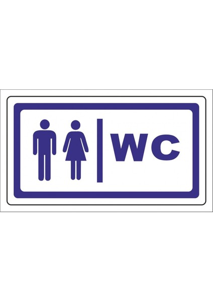 Wc Yönlendirme Yazısı 3mm Dekota Arkası Çift Taraflı Bant Ile 20X30 23423F2412F3