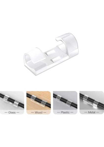 Kablo Sabitleyici Klipsler 60 Adet Kablo Düzenleyici Duvar Fayans Cam Kablo Tutucu Yapışkanlı Klips