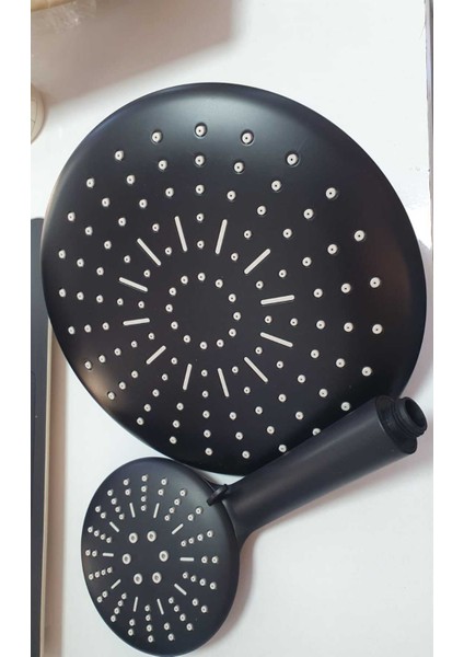 Süper Lüx Tepe ve El Duşu Seti 2 Li Set Siyah Tepe Duş Sistemleri Beyaz Plastik fiyatları