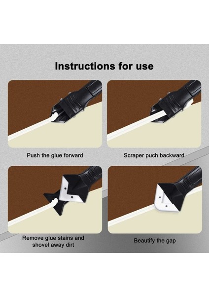5 In 1 Silikon Kazıyıcı Derz ve Tutkal Sökücü Bıçak Açısı Güzellik Dikiş Spatula Karışık modelleri