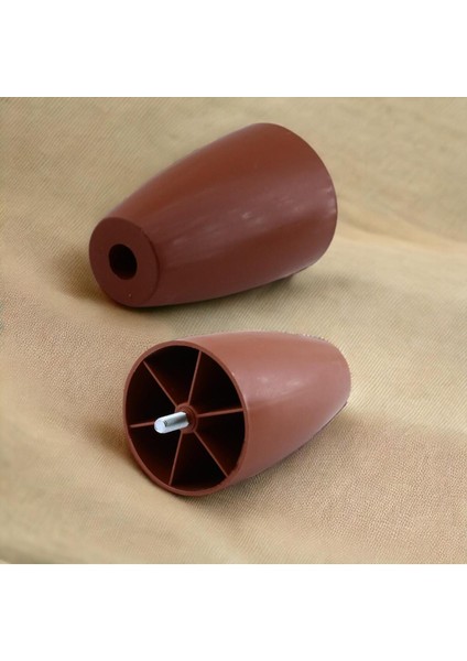 Mobilya Yükseltici Kanepe Ünite Koltuk Ayağı Baza Ayakları Kahverengi Oval Plastik Ayak 12 cm 4 Adet fırsatları