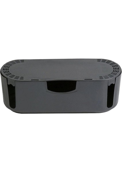 Kablo Düzenleyici Çoklu Priz Kutusu Kablo Organizer Antrasit ( Koyu Füme ) Ürün Plastiktir. Antrasit