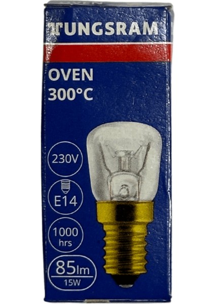 15W 300 Derece E14 Duylu Fırın Ampulü Tekli Sarı Işık E14 Halogen Ampul 0 - 250 Watt Var