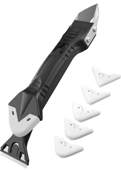 5 Başlıklı Derz Kazıyıcı ve Silikon Çekme Aparatı - Çok Fonksiyonlu Kazıyıcı, Sıyırıcı ve Uygulayıcı modelleri