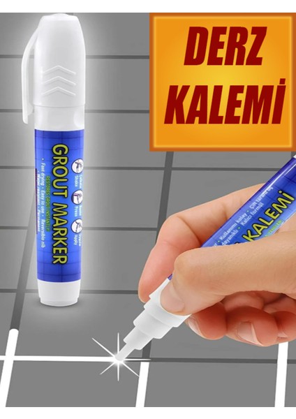 Mermer Fayans Derz Dolgusu Boyama Boyası Kalemi Beyaz Hızlı Kuruyan Su Bazlı Kokusuz Kalıcı Yenileme