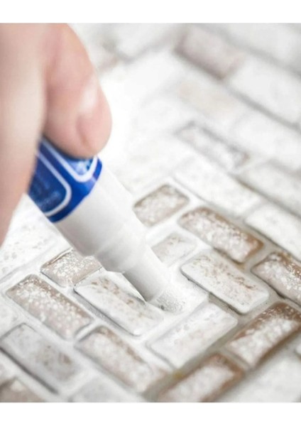 Mermer Fayans Derz Dolgusu Boyama Boyası Kalemi Beyaz Hızlı Kuruyan Su Bazlı Kokusuz Kalıcı Yenileme