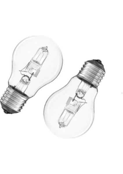 100 Watt Avize Abajur Lambader Ampulü (2'li) Dimmer Uyumlu ( E-27 ) Gün Işığı E27 Halogen Ampul 100