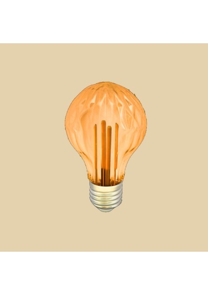 A60 Rustik Star Desen Ampül Tekli Gün Işığı E27 Rustik Ampul 5 Watt Yok Kz Ledx