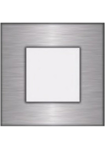 Koridor Basamak Merdiven Sensörsüz Kare Spot Lamba Aydınlatma Metalik Gri Kasa 8cm x 8cm (Gün Işığı)
