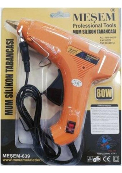 Mum Sılıkon Tabancası Kalın 80 Watt+5 Adet Mum Silikon fiyatları