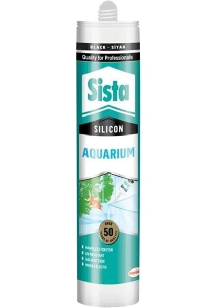 Sista Akvaryum Silikon Siyah 280 ml