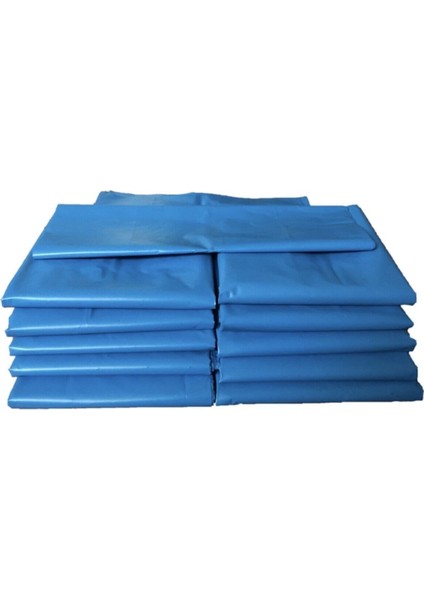 10 Adet Mavi Lastikli 80X110 Ultra Kalın Ev Taşıma Taşınma Poşeti Koli Bandı Falçata Nakliye Torbası