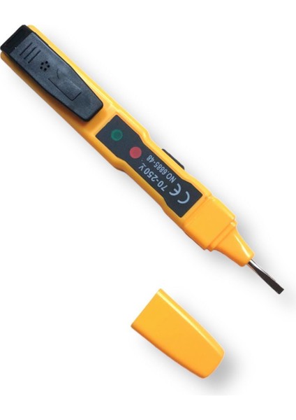 Dedektörlü Faz Kontrol Kalemi Voltaj Test Aleti Akıllı Voltaj Test Cihazı 6885-48 20 cm Voltaj Ölçer