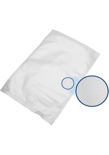 Vakum Poşeti Tırtıklı 18*25 cm 50 Adet Şeffaf 18 x 23 Vakum Poşeti