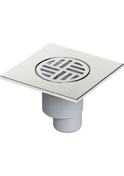 Paslanmaz Izgara 15*15 Ø50 Yandan Yer Süzgeci (Sifon)
