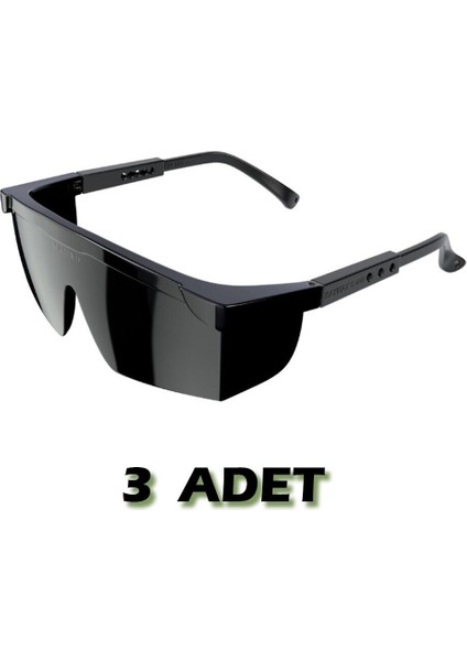 S-400 Standart Siyah Koruyucu Kaynak Iş Gözlüğü (3 Adet) Kaynak Gözlüğü Tr Baymax Nemli Bir Bezle Si