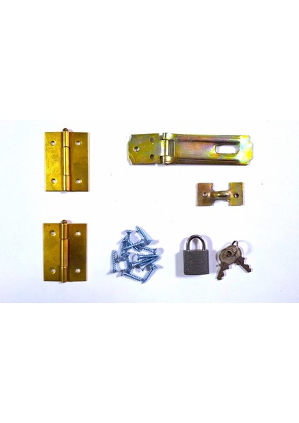 2AD.MENTEŞE+1AD.ASMAKILIT+1AD.SANDIK ASKISI+13AD.VIDA (Takım) Tekli Kapı Menteşesi fiyatları