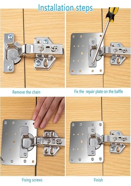 Paslanmaz Çelik Menteşe Onarım Plakası Tekli fiyatları