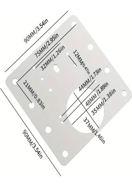 Paslanmaz Çelik Menteşe Onarım Plakası Tekli