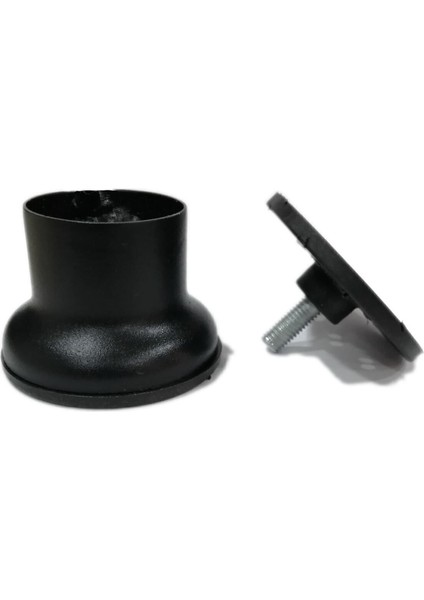 5 cm Çap 42 mm Ayarlı Metal Dolap Vestiyer Komidin Baza Ayağı Siyah (4 Adet) Siyah 4'lü Baza Ayağı T modelleri